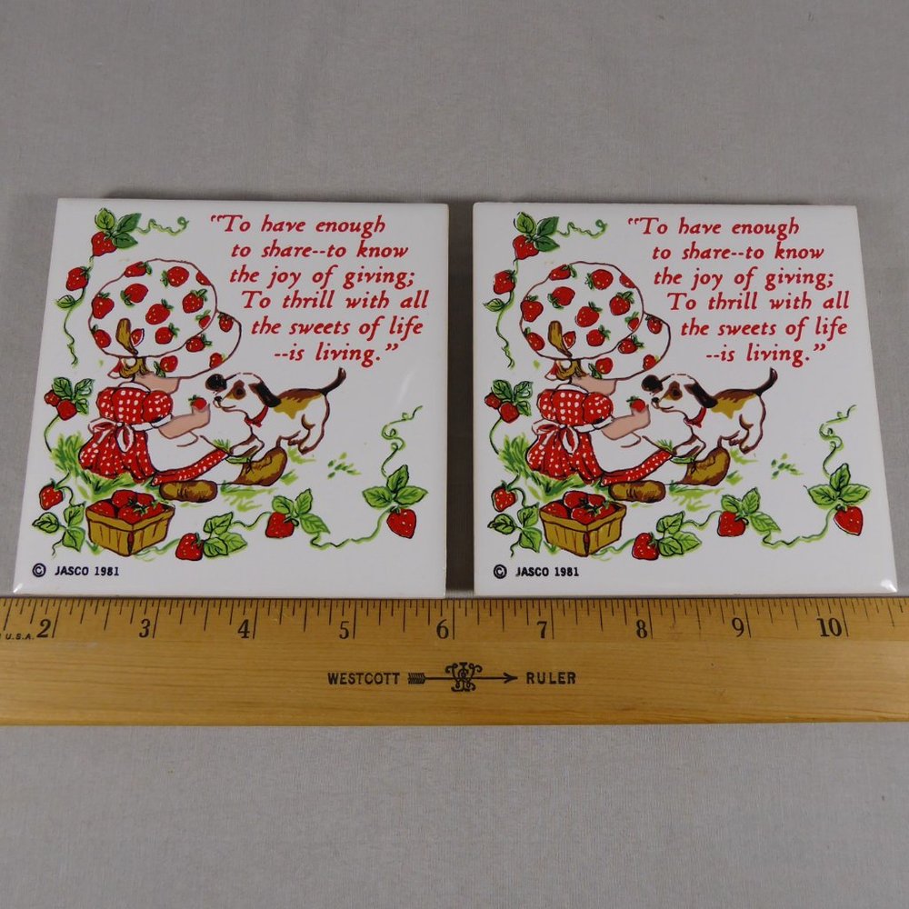 1981 Strawberry Shortcake Trivet Set - Picture 10 of 10